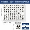 thumbnail image 2 of 400 Pcs Light Switch Sticker Labels 39 Designs Transparent Switch ID Stickers Black Switchboard Label Decals for Home Kitchen Bathroom Office School, 2 of 9