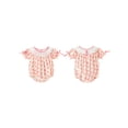 thumbnail image 2 of BemeyourBBs Newborn Baby Girl Summer Clothes Smocked Bubble Romper Sweet Girl Short Sleeve Bow Print Letter Embroidery Bodysuit, 2 of 9