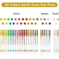 thumbnail image 6 of Shuttle Art 60 Pack Earth Tone Gel Pens, 30 Brown Earth Tone Gel Pens with 30 Refills for Adults Coloring Books Journaling Drawing Nature, Landscapes, Animals Scenes, 6 of 8