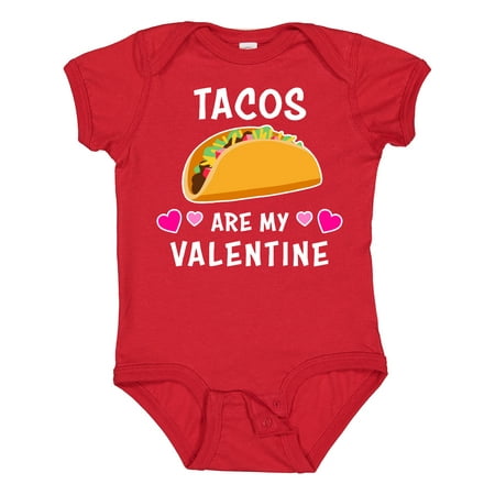 

Inktastic Tacos are My Valentine Boys or Girls Baby Bodysuit