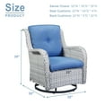 thumbnail image 5 of POCASSY Wicker Rocking Chair Swivel Chairs - 2 Piece Oversized Rocker Patio Accent Chairs Set Rattan Rocking Chair for Outdoor Porch Deck Garden Backyard (Light Gray/Navy Blue), 5 of 9