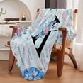 thumbnail image 5 of Flowers Letter J Flannel Blanket 50"x60", Monogrammed Gifts for Women Initial Gifts, Inspirational Personalized Initial Letter Blanket, Retirement Birthday Blanket for J Monogrammed Throws, 5 of 5