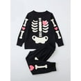 thumbnail image 3 of Emy Dola Kids Pajamas for Girl Boys Skeleton Glow-in-The-Dark Cotton Sleepwear Toddler Halloween PJs Outfit 2 Pieces Set, 3 of 9