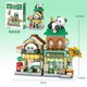 thumbnail image 1 of Bloques de Construcción Mini Escena Callejera 180° Plegable, Tienda Armable de Osito/Conejito/Capibara, Modelo Decorativo y Rompecabezas Educativo, 1 of 3