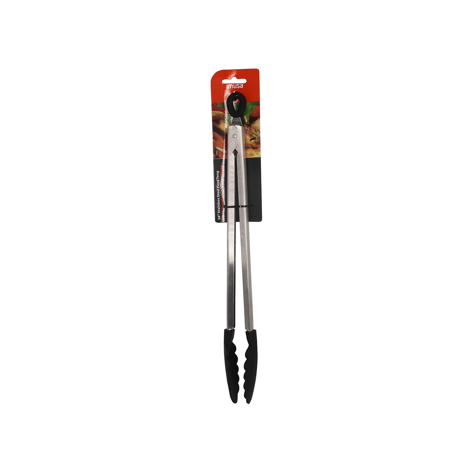 IMUSA  16in Stainless Steel Food Tong with Nylon Tips