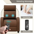 thumbnail image 4 of Vineego Massage Recliner Chair with Remote Control Single Sofa with Breathable Fabric Space-Saving Design for Living Room & Bedroom, 4 of 8