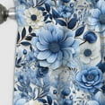 thumbnail image 2 of Designart "Eccentric Blue Watercolor Florals II" Floral Blackout Curtain Single Panel, 2 of 4