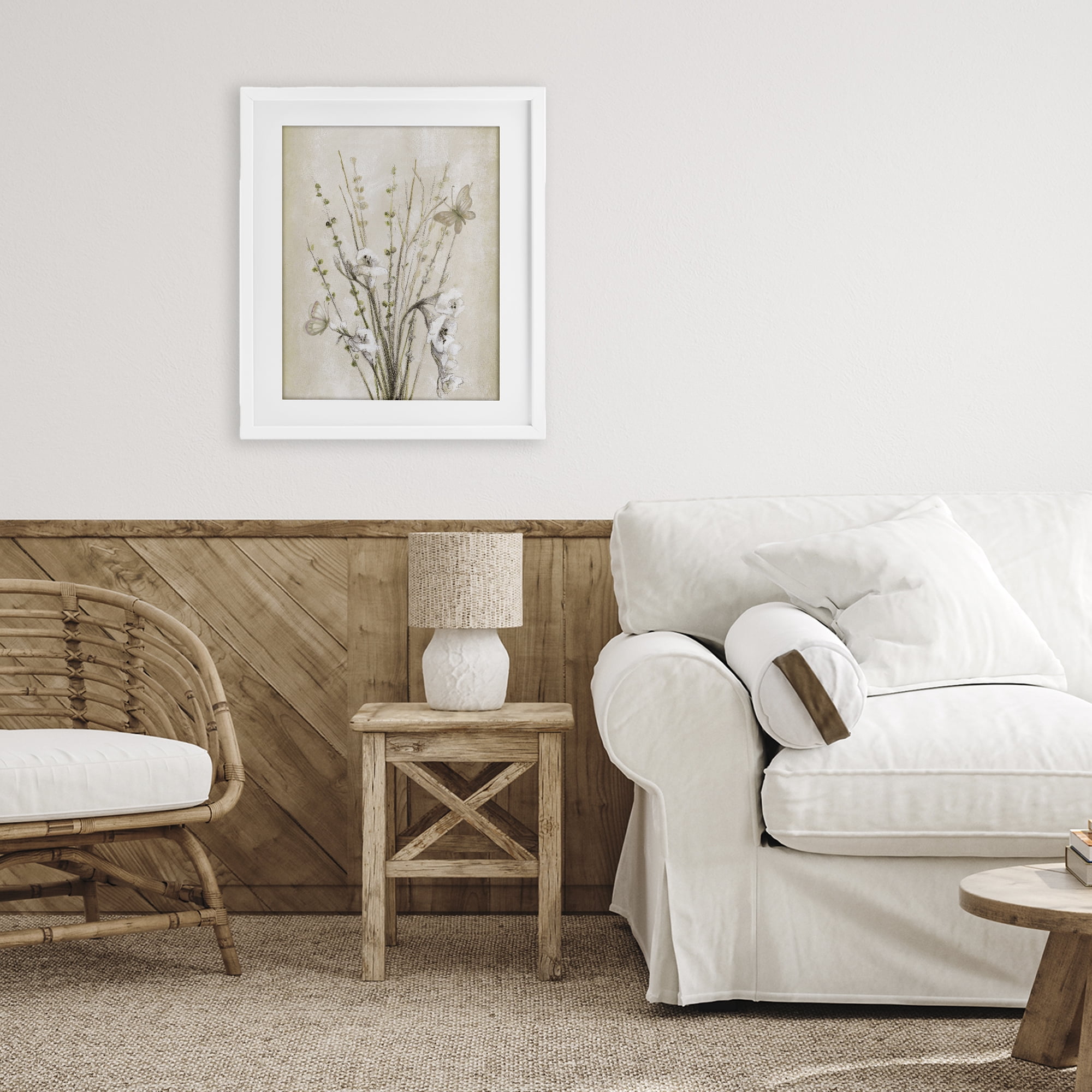 Stupell Industries Fresia & Date Branch White Framed Print Under Glass, design by Lanie Loreth