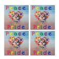 thumbnail image 2 of Peace Love Pride Maine Coon with Rainbow Sunglasses LGBT LGBTQ+ Set of 4 Stone Coasters Cat Lover Kitten Owner Gifts 4x4in Absorbent Soapstone Coaster - 01004, 2 of 5