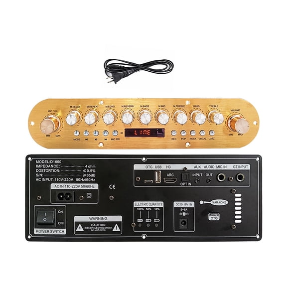 Bluetooth-compatible Digital Amplifier Board Karaoke Amplifier Home Outdoor Subwoofer Board 2x50W for Home Outdoor