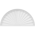 thumbnail image 3 of Ekena Millwork 40"W x 20"H x 2"P Half Round Sunburst Architectural Grade PVC Pediment, 3 of 7