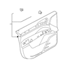 Genuine OE Porsche Door Trim Panel - 958-555-201-04-9B0