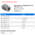 thumbnail image 2 of Ignition Relay - Compatible with 1983 - 1992 Ford F-150 1984 1985 1986 1987 1988 1989 1990 1991, 2 of 2