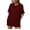 Wine, variant on Women Plus Size Tunic Tops Solid Color Tee Shirts Summer Fashion Tops Lightweight Tunic Shirt Sales Today