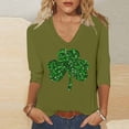 thumbnail image 6 of St Patricks Day Shirt Women Plus Size Funny 3/4 Sleeve Cute Saints Tops Shamrock Shirts Lucky Irish Shamrocks Outfit, 6 of 6