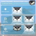 thumbnail image 4 of Lámpara solar para exteriores, paquete de 4, 100 LED, luz solar para exteriores con sensor de movimiento, 270°, 3 modos, iluminación solar impermeable para exteriores para jardín, terraza, garaje, 4 of 5