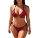 thumbnail image 3 of TaTaai Women's Two Piece Cut Out Swimsuit, Solid Color Back Tie Bikini Set with Soft Cup, Fashion Beachwear for Vacation, Pool Activities and Summer Holiday Gift, 3 of 5