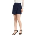 thumbnail image 4 of MODA NOVA Juniors High Low Hem Elastic Waist Zip Side Office Pencil Mini Skirt, 4 of 6