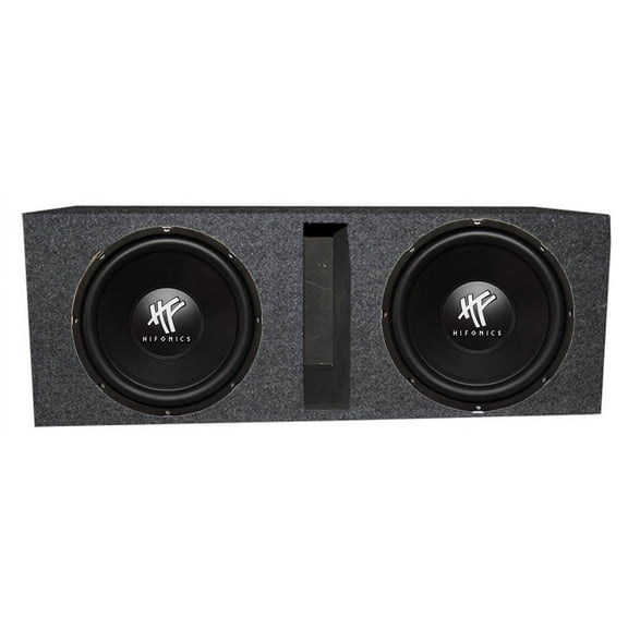 HIFONICS 12" 1600W Car Audio Subwoofer Speaker (2 Pack), & Ported Enclosure
