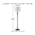 thumbnail image 4 of Signature Design by Ashley Contemporary Joaquin Floor Lamp, Clear/Chrome Finish, 4 of 4