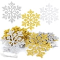 thumbnail image 3 of Snowflakes Christmas Decoration, 24 Pieces Of Snowflake Decoration, Christmas Tree Decorations Glitter, Christmas Tree Decoration Snowflake, Christmas Tree Decorations, Snowflake Pendants, 3 of 8