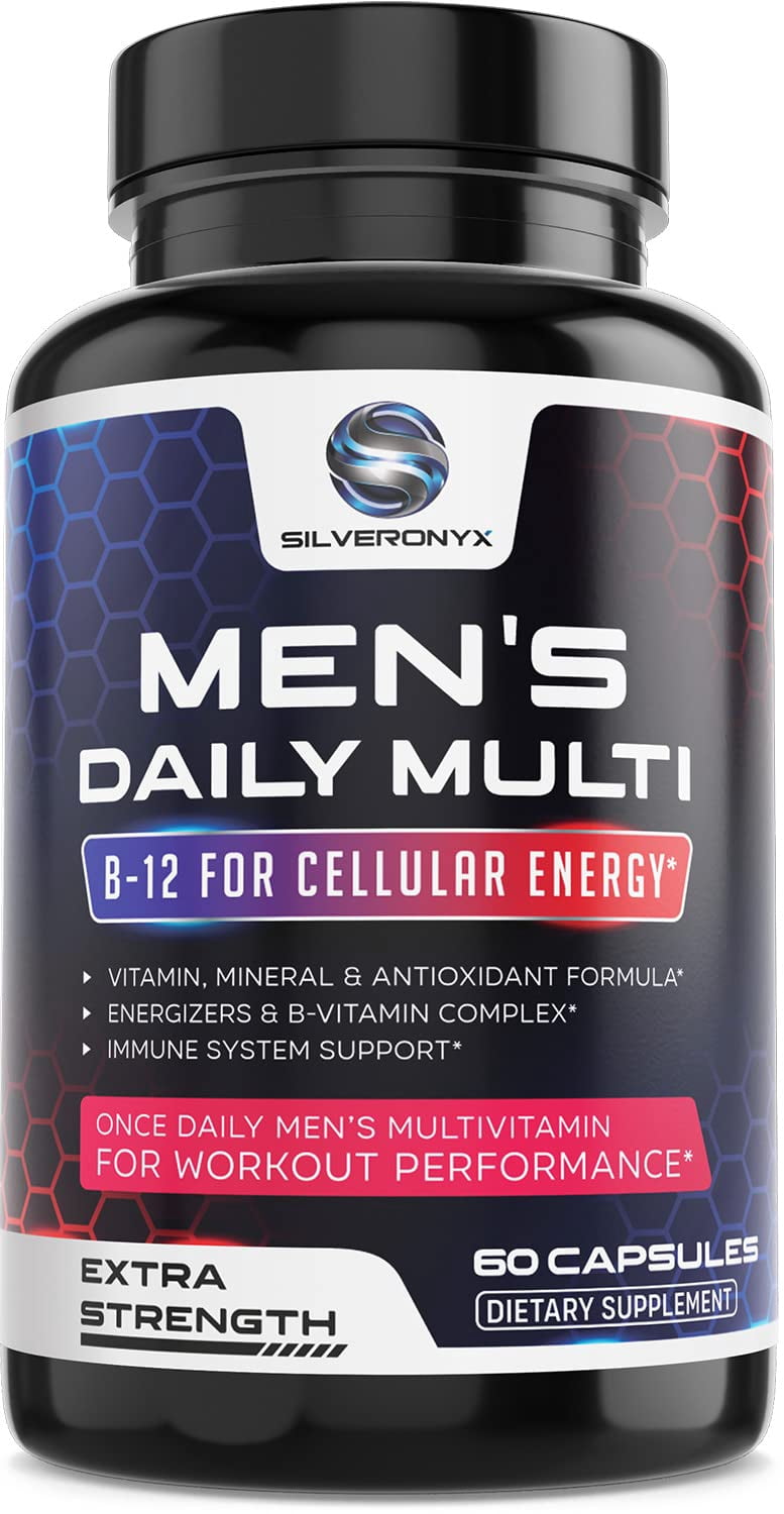Multivitamin for Men - Vitamin A, C, D, E, Zinc, Calcium, Multivitamins for Immune Health Support, Vitamin B12, Mens Daily Multivitamin Supplement Capsules, Non-GMO Mens Multi Vitamins - 60 Capsules
