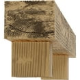 thumbnail image 4 of Ekena Millwork 4"H x 4"D x 72"W Sandblasted Faux Wood Fireplace Mantel Kit w/ Alamo Corbels, Natural Pine, 4 of 10