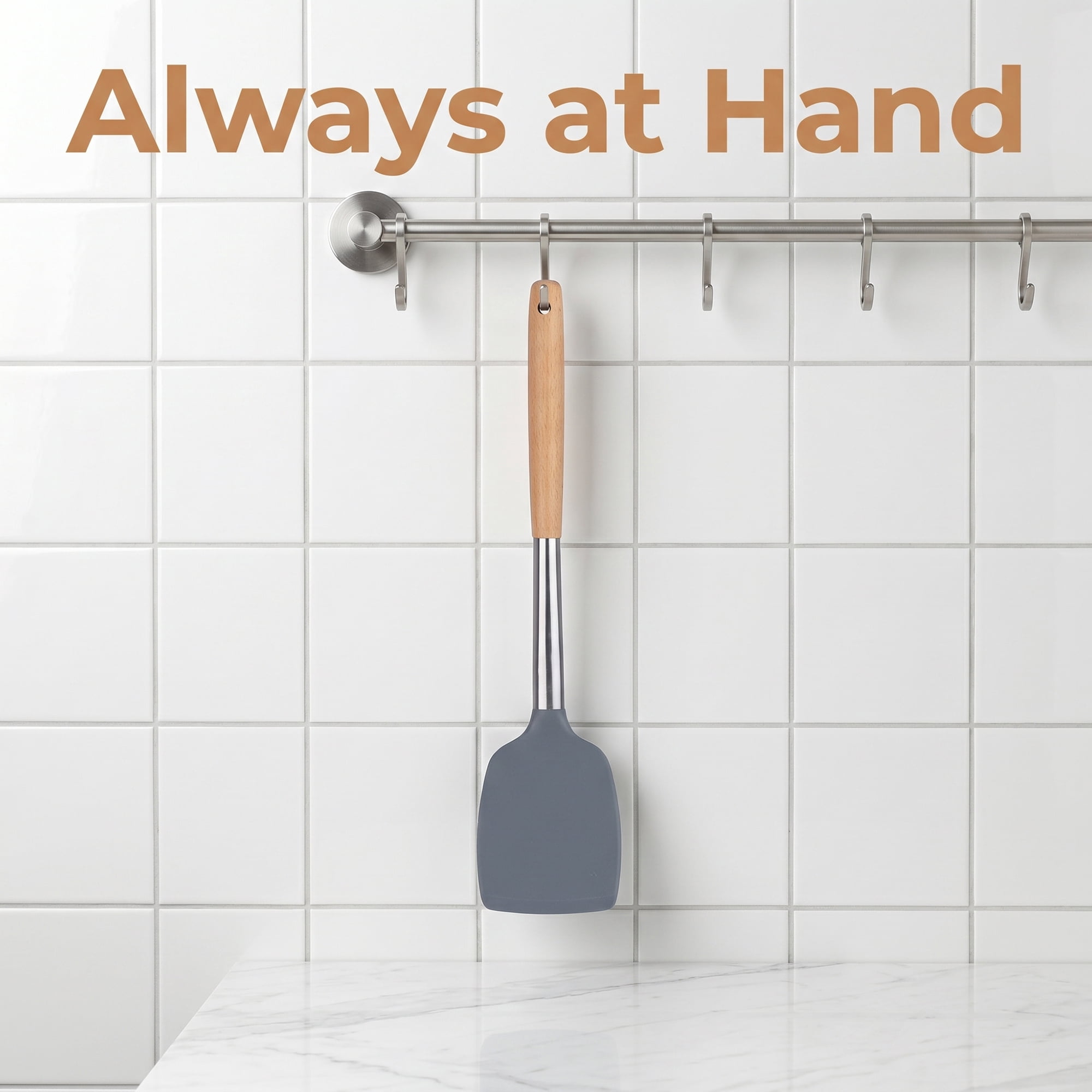 Unique Bargains Kitchen Utensil, Heat-Resistant Spatula for Flipping Gray 14x3.1 in