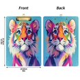 thumbnail image 2 of Acrylic Writing Board Silver12.5*9 Inch Clipboards Transparent Acrylic Material Suitable For Office Classroom Teachers Fashion Bloggers Stationery Enthusiasts Rainbow Tiger Cub, 2 of 9