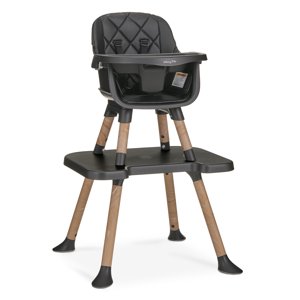 Dream On Me Luna 4-in-1 Convertible High Chair, Black
