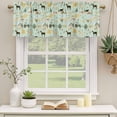 thumbnail image 3 of Cartoon Farmhouse Valances for Windows, Decorative Rod Pocket Window Valance Curtains, Cute Watercolor Cabin Animals Trees Green Short Curtain Drapes for Kitchen/Living Room, 2 Panels, 42" W x 12" L, 3 of 8