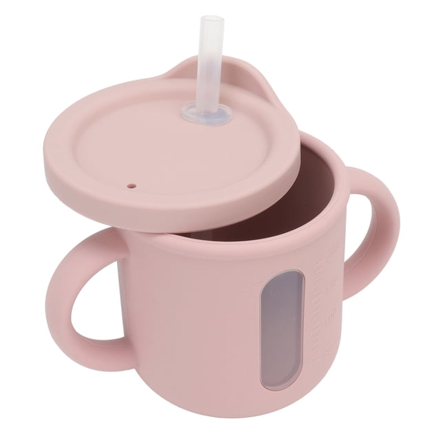 Taza De Entrenamiento De Silicona, Tazas Para Sorber, Asas Dobles, Ligeras