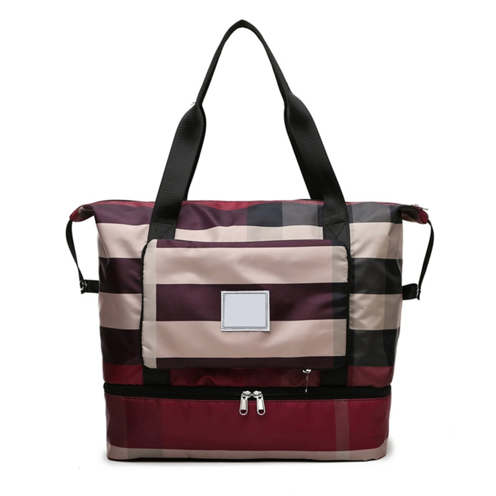 Travel Duffel Tote Bags With Sleeve Zipper Closure With Side Pocket for