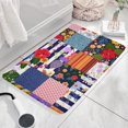 thumbnail image 3 of Pioneer Flower Floral Print Flannel Non Slip Door Rugs,Washable Door Mats Indoor,Decorative Door Mats,Dirt-Resistant and Absorbent Doormat for Entrance,Bedroom,Kitchen,Bathroom,31.5"x17", 3 of 4