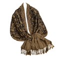 thumbnail image 3 of HNMKIU Scarf Elegant Fringed Shawl With Paisley Design Feel Soft Wrap For Women Scarf Blue,One Size, 3 of 5