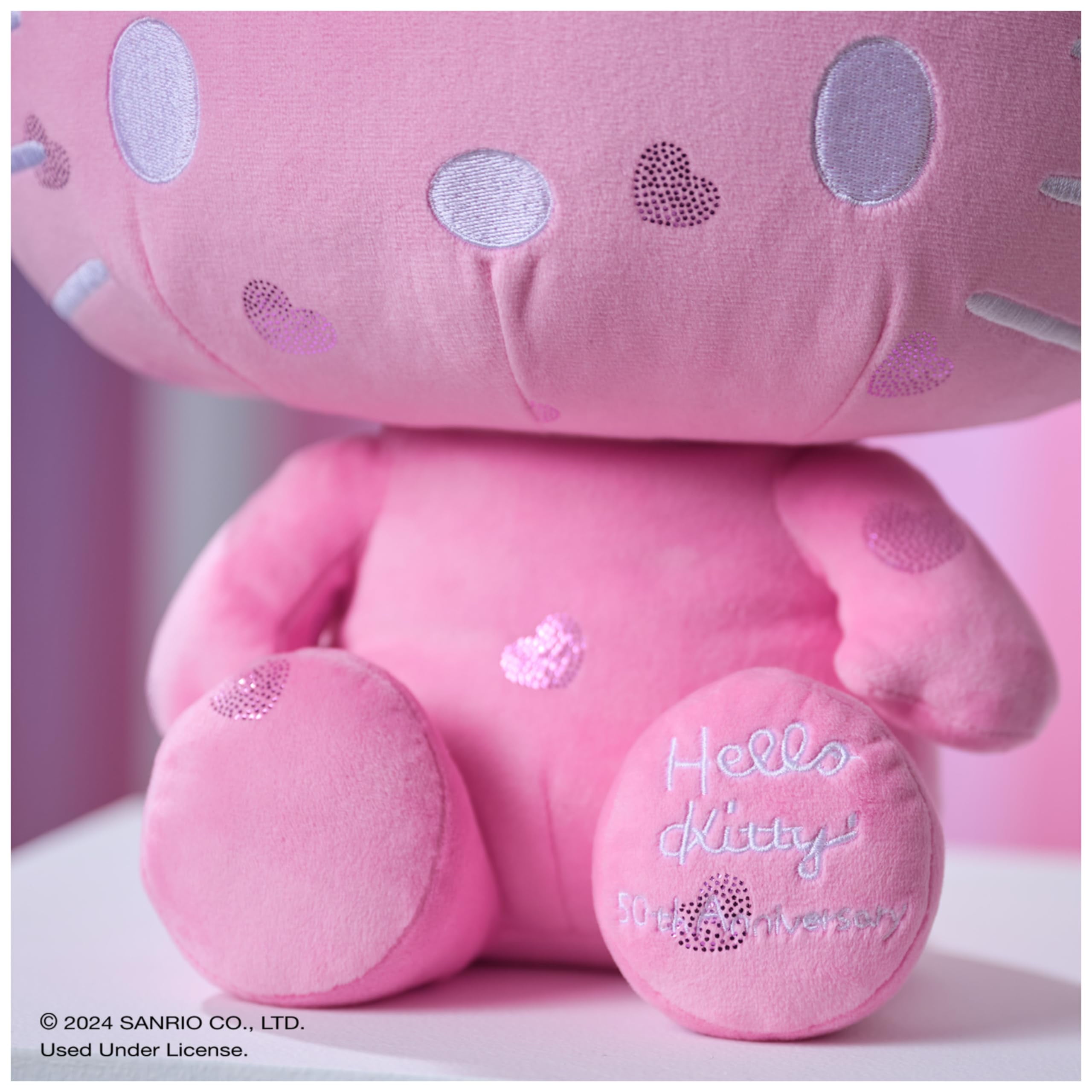 GUND Sanrio Hello Kitty 50th Anniversary Plush, Special Edition Stuffed Animal for Ages 1 and Up, Pink, 12”