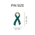 thumbnail image 2 of Bulk Teal Ovarian Cancer Ribbon Awareness Pins (25 Pins), 2 of 5