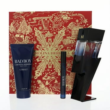 Bad Boy Cobalt by Carolina Herrera 3.4 Oz Eau De Parfum Spray Gift Set for Men