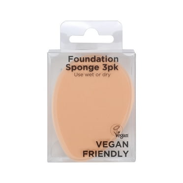 Walmart Foundation Sponge for Wet or Dry Cosmetics, Latex-Free (3 Count)