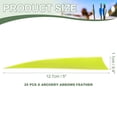 thumbnail image 2 of Uxcell Arrow Vanes Turkey Archery Arrows Feather Fletching Left Wing Fit for Hunting Target Shooting Neon Yellow 5 Inch, 25Pcs, 2 of 5
