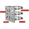 thumbnail image 3 of TIERPOP Vertical Poles Mount Brackets with Adjustable Clamps Weatherproof Camera Rack Security Systems Accessories for CCTV Came, 3 of 7