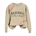 thumbnail image 1 of T-shirt à Manches Longues Col Rond pour Femmes, Quotidien, Maison, Extérieur, Entraînement, Imprimé, Chandail en Molleton, Blouse de Rue, Mode Urbaine, 1 of 5