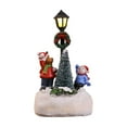 thumbnail image 2 of PRETXORVE Christmas Decorations, Christmas Decor, Luminous Resin Decorations Small House Snowman Lamp Post Decorations, 2 of 7