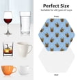 thumbnail image 6 of Honeii German Shepherd Puppy print Leather Coaster Set of 4, ideal for safeguarding your furniture from drinks spills and effortless cleanup-Hexagon, 6 of 6