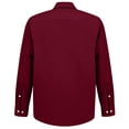 thumbnail image 6 of IAJDKMEK Men's Long Sleeve Button Down Shirt - Loose Collared Casual Top, Relaxed Shirts for Men with Classic Button Front, Soft Mens Casual Shirts for Smart Events,Wine M, 6 of 7