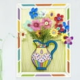 thumbnail image 3 of Kindergarten DIY Handmade Button Bouquet Paper Frame Illustration Creative Gift, 3 of 4