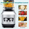thumbnail image 5 of Gianna Smoothie Blender, Countertop Blenders for Kitchen with 24 35 60 oz BPA-Free Portable Cups, Professional Smoothie Maker with Four Programs for Shakes, Sauces, Juice, Silver, 5 of 6