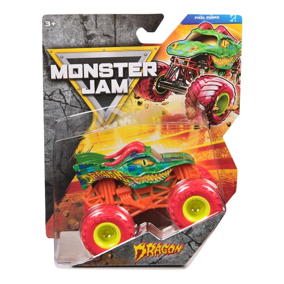 Monster Jam, Official Dragon Monster Truck, Die-Cast Vehicle, 1:64 Scale, Kids Toys for Boys Ages 3 and up