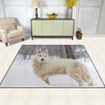 thumbnail image 3 of SKYSONIC Lightweight Soft Area Rugs Siberian Husky in The Snow Floor Mat for Kids Playing Room Hardwood Floor Living Room 80x58 inchNursery Rugs, 3 of 6