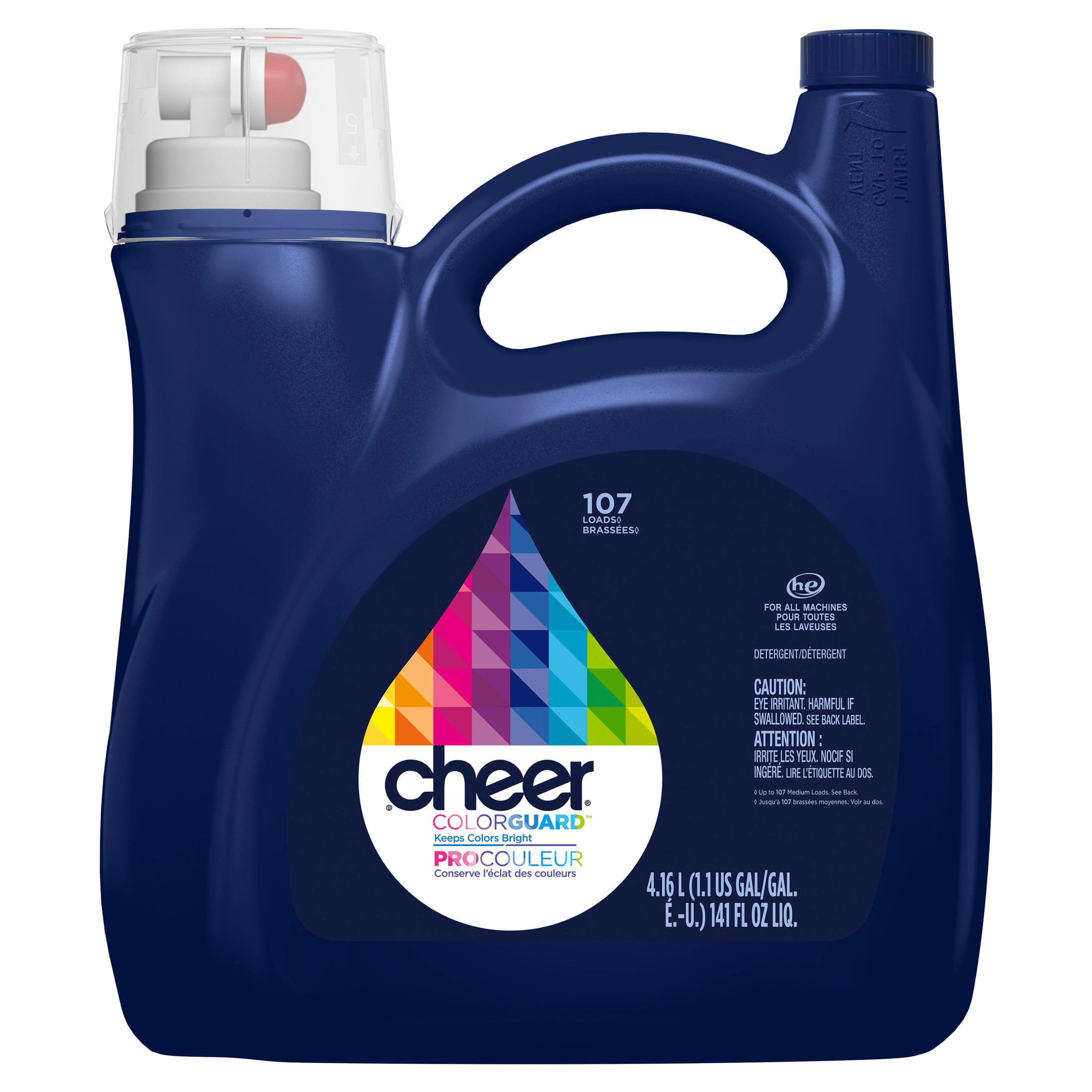 Cheer Colorguard Liquid Laundry Detergent, 141 fl oz, 107 Loads